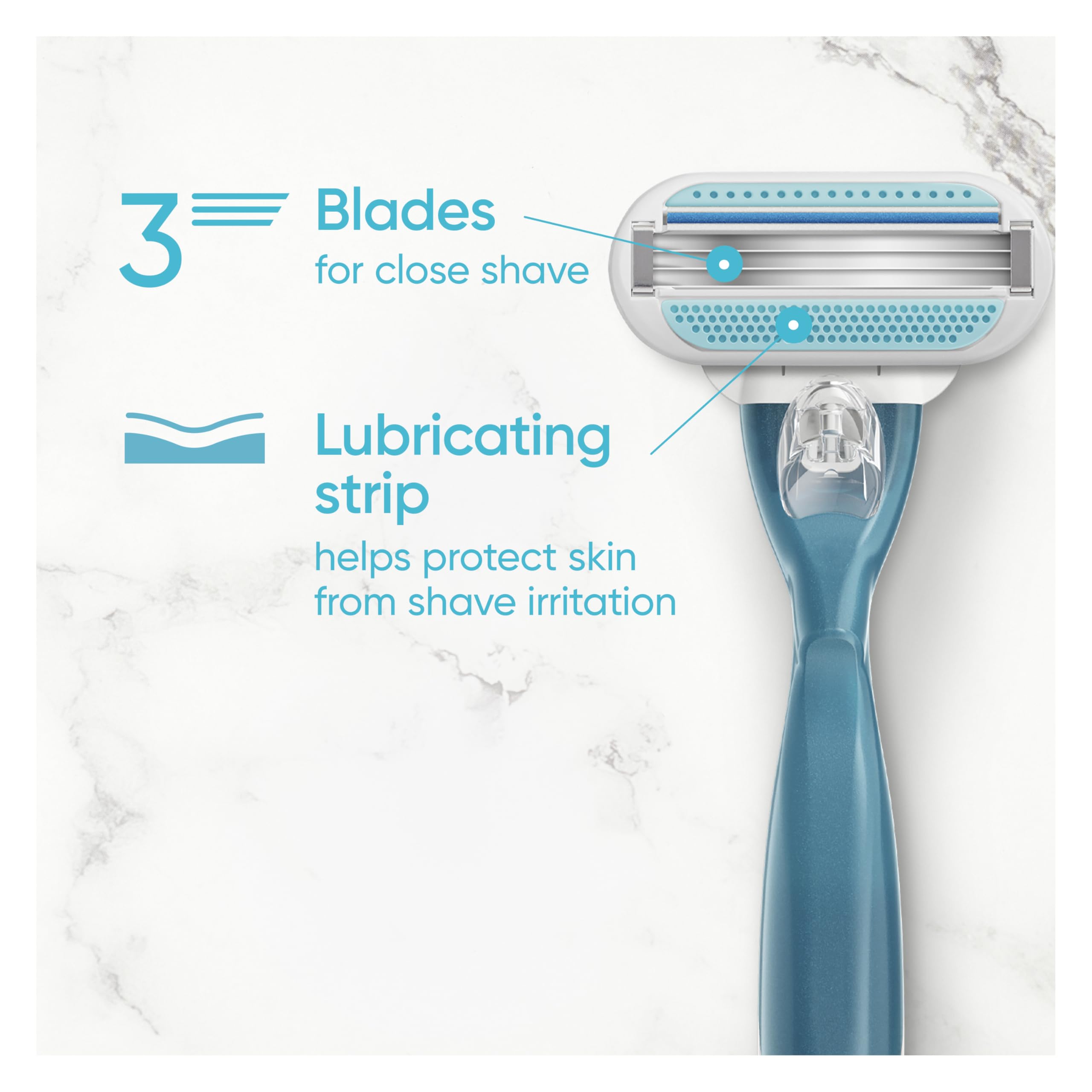 Cuchillas 3 de Gillette Venus Smooth para afeitado rápido
