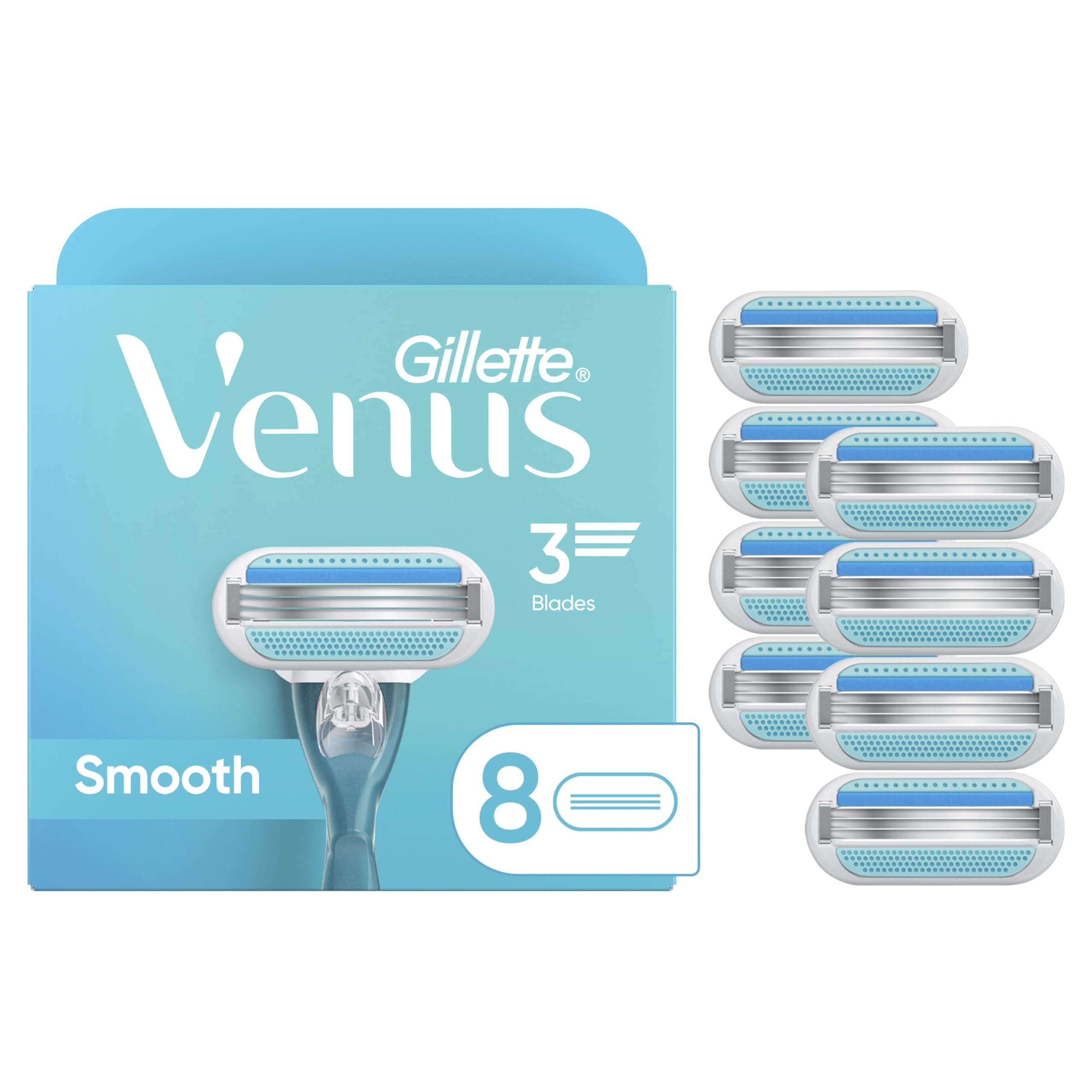 Recambios Gillette Venus Smooth de 8 unidades para afeitado cómodo
