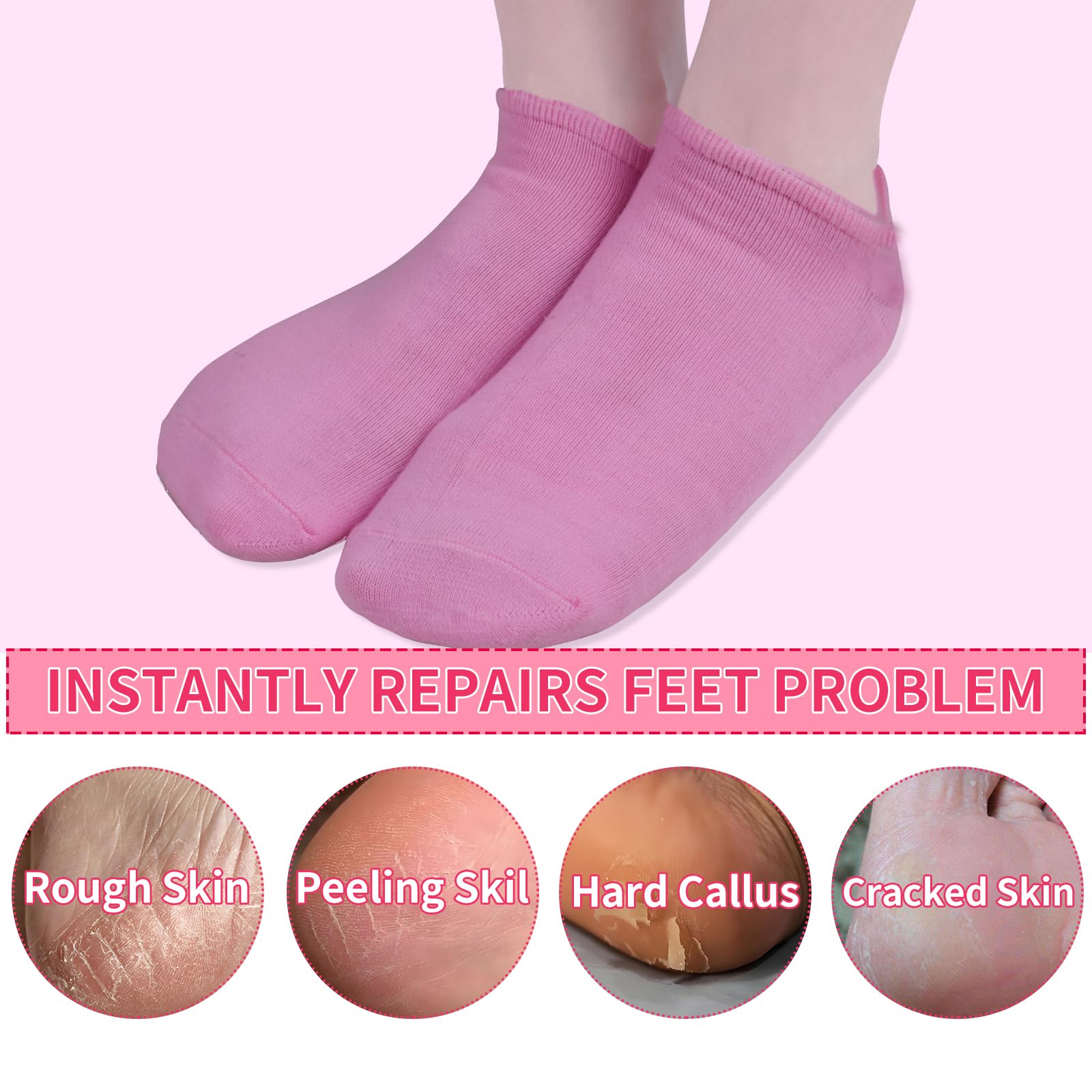 Giloner calcetines con forro de gel suave para hidratación.