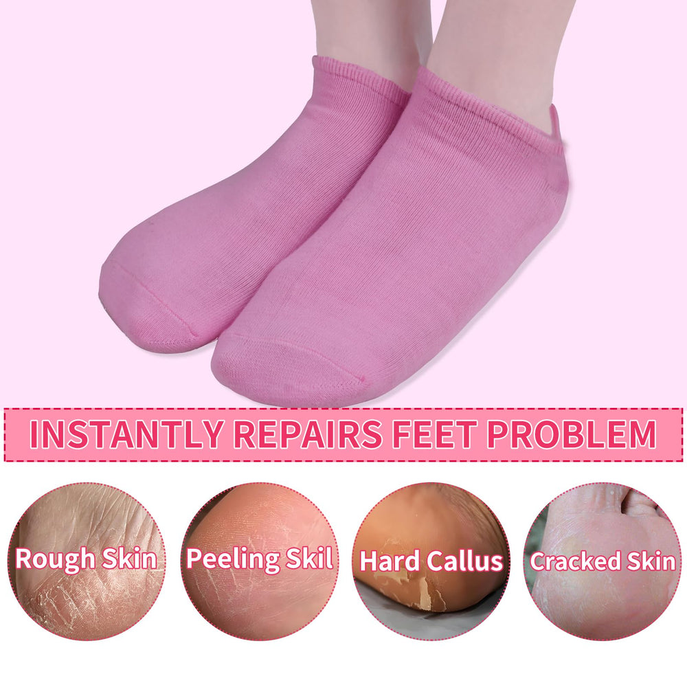 Giloner calcetines con forro de gel suave para hidratación.