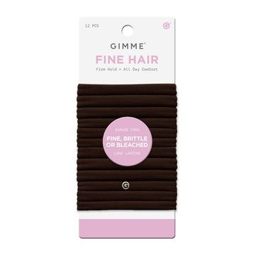 GIMME Bandas para cabello fino 12-pack: agarre suave para uso diario.