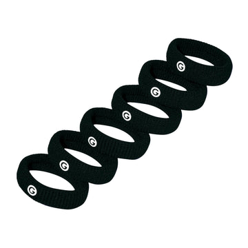 GIMME Bandas para pelo grueso negro: empaque de 6 con sujeción duradera para peinados diarios.