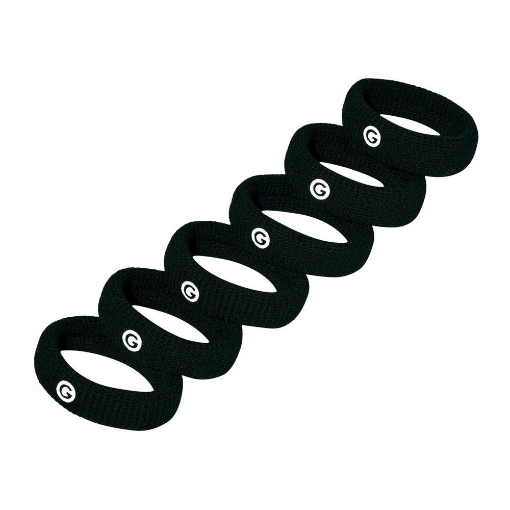 GIMME Bandas para pelo grueso negro: empaque de 6 con sujeción duradera para peinados diarios.