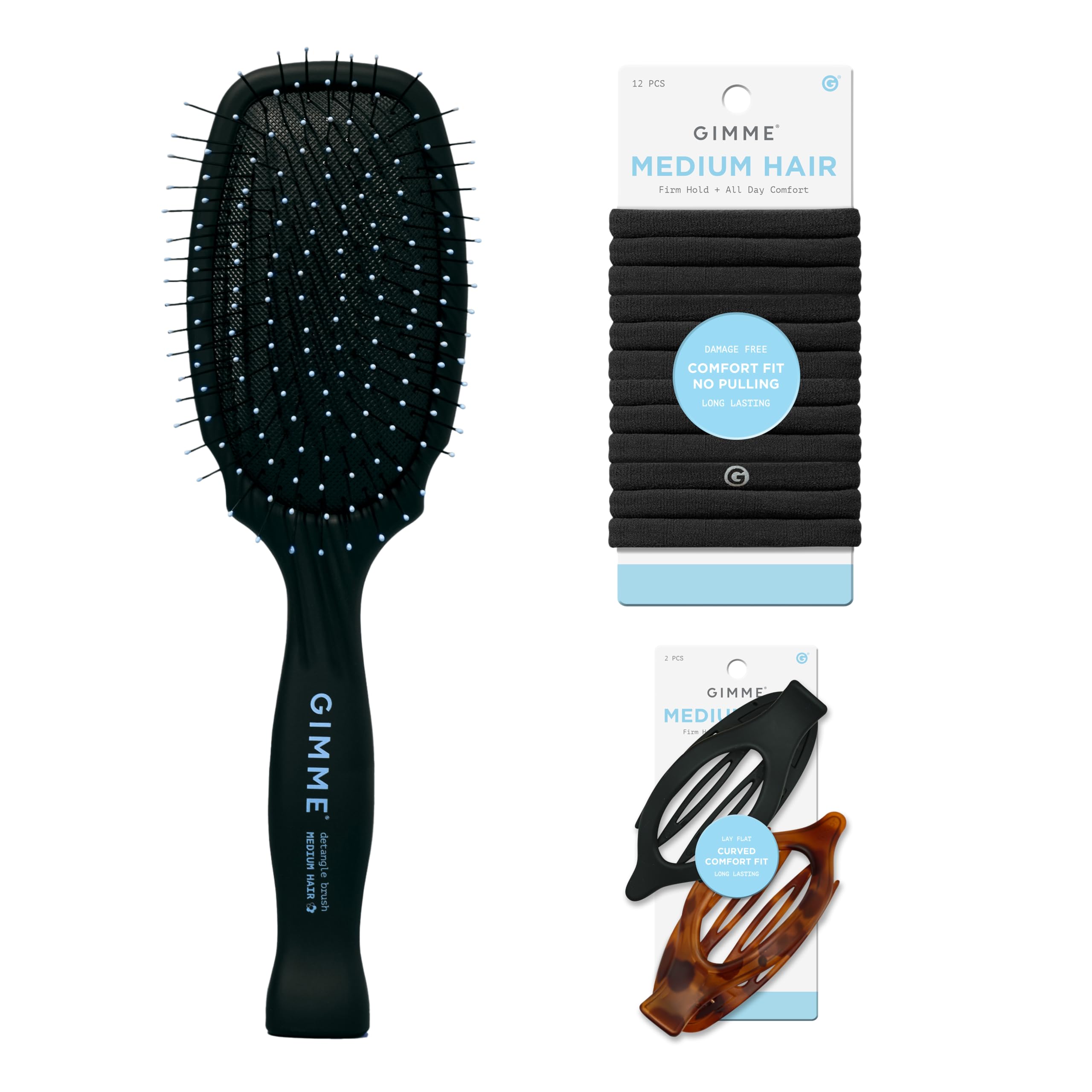 Peine mediano de GIMME Beauty para desenredar suavemente el cabello fino.