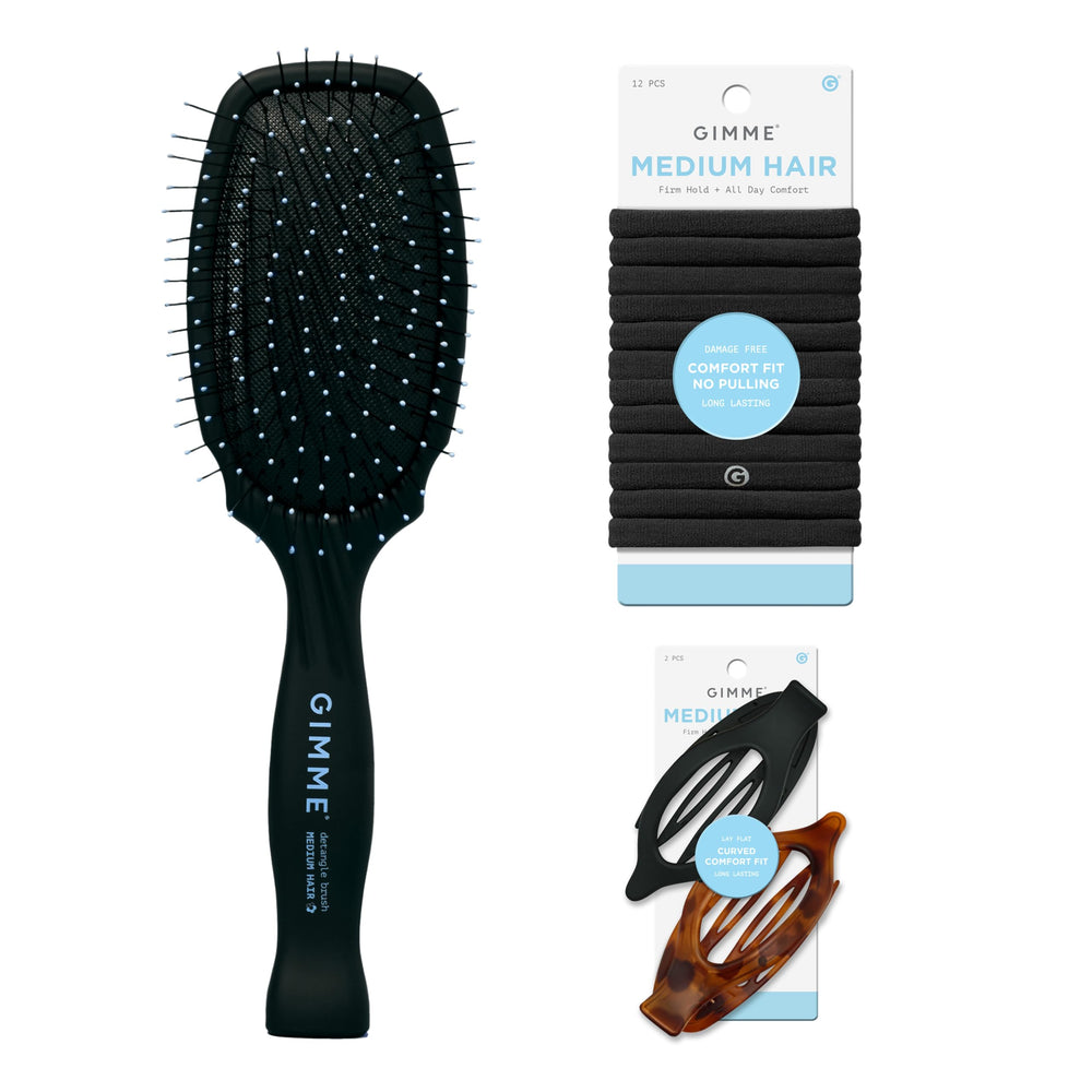Peine mediano de GIMME Beauty para desenredar suavemente el cabello fino.