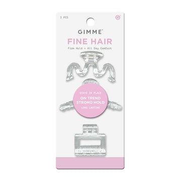 Pinza GIMME Beauty para pelo fino: agarre estable sin deslizamiento durante todo el día.
