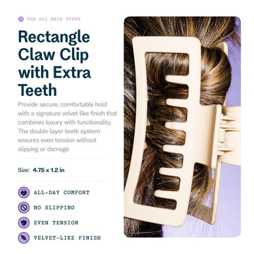 GIMME Beauty XL clip con agarre antideslizante y dientes interiores para sujeción estable.
