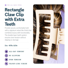 GIMME Beauty XL clip con agarre antideslizante y dientes interiores para sujeción estable.