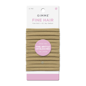 GIMME Beauty bandas-elasticas-cabello-fino rubio oscuro, agarre suave para uso diario