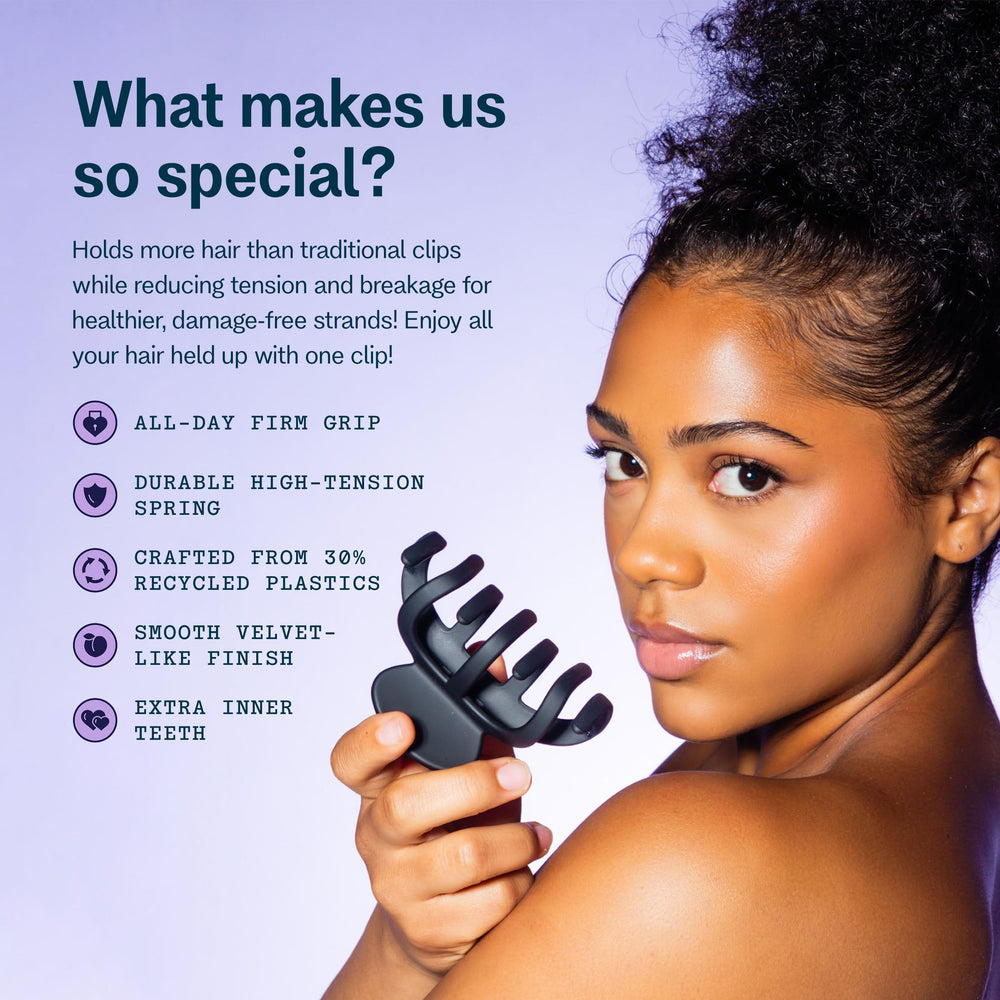 GIMME clip garra para cabello rizado, distribución de presión suave.