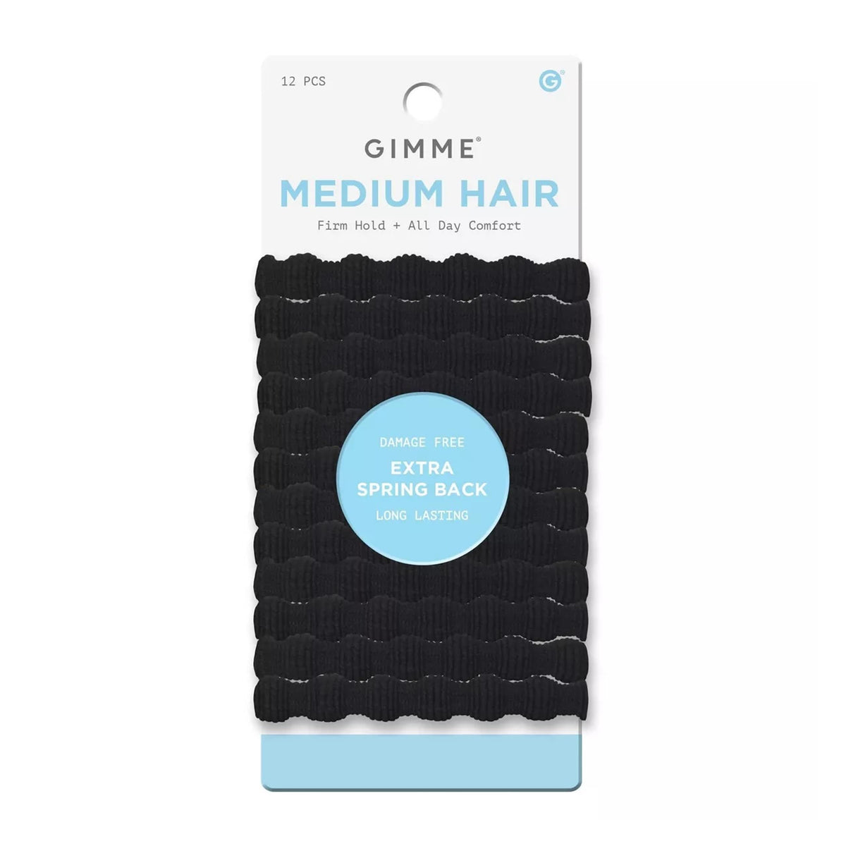 Resortes GIMME Beauty para cabello mediano con agarre suave y forma estable.
