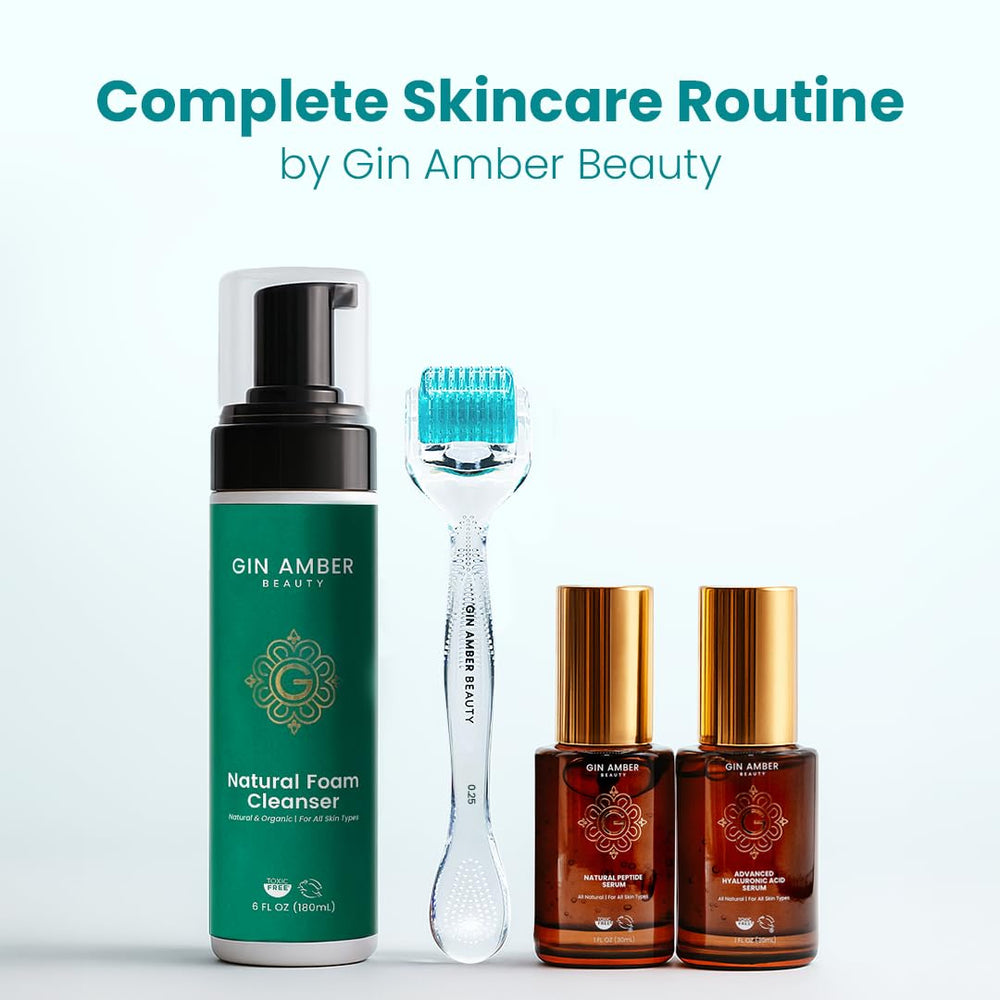 Gin Amber Beauty Derma Roller, diseno portatil para cuidar la piel donde vayas.