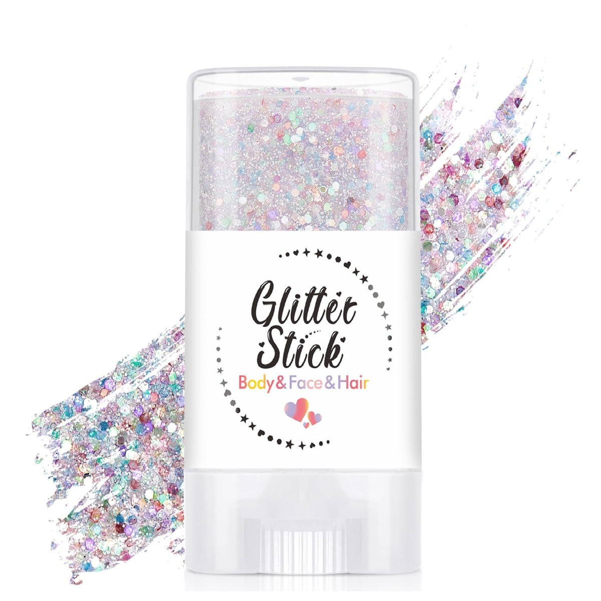 Ginaday Barra de Brillo Cuerpo Stick con lentejuelas holográficas para festivales y eventos.