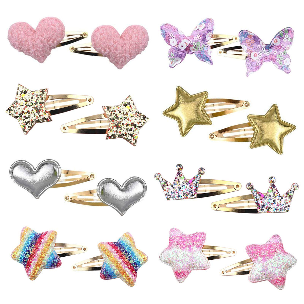 Gingbiss clip de pelo para niña con estrella: seguro para mechones finos y resistentes.