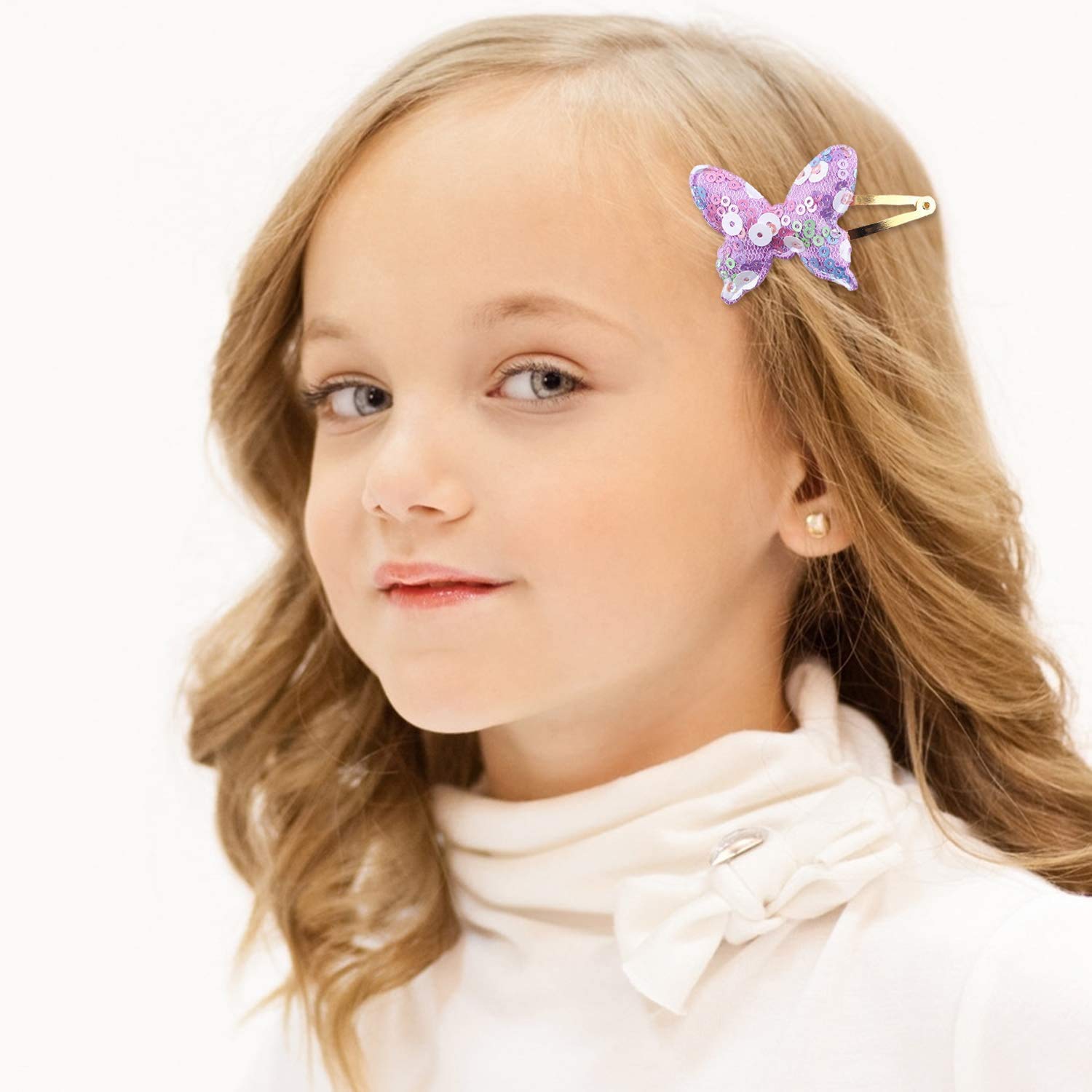 Gingbiss clip con luces: sujetan el cabello firme durante juego y estudio.