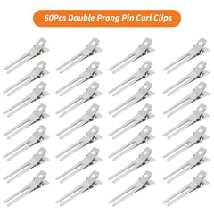 Detalle de la pinza Gingbiss de pelo doble diente, metal resistente.