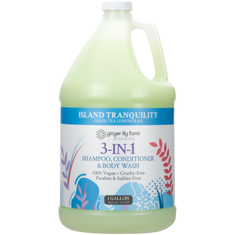 Ginger Lily Farms Botanicals 3 en 1 recarga para champú, acondicionador y gel de ducha