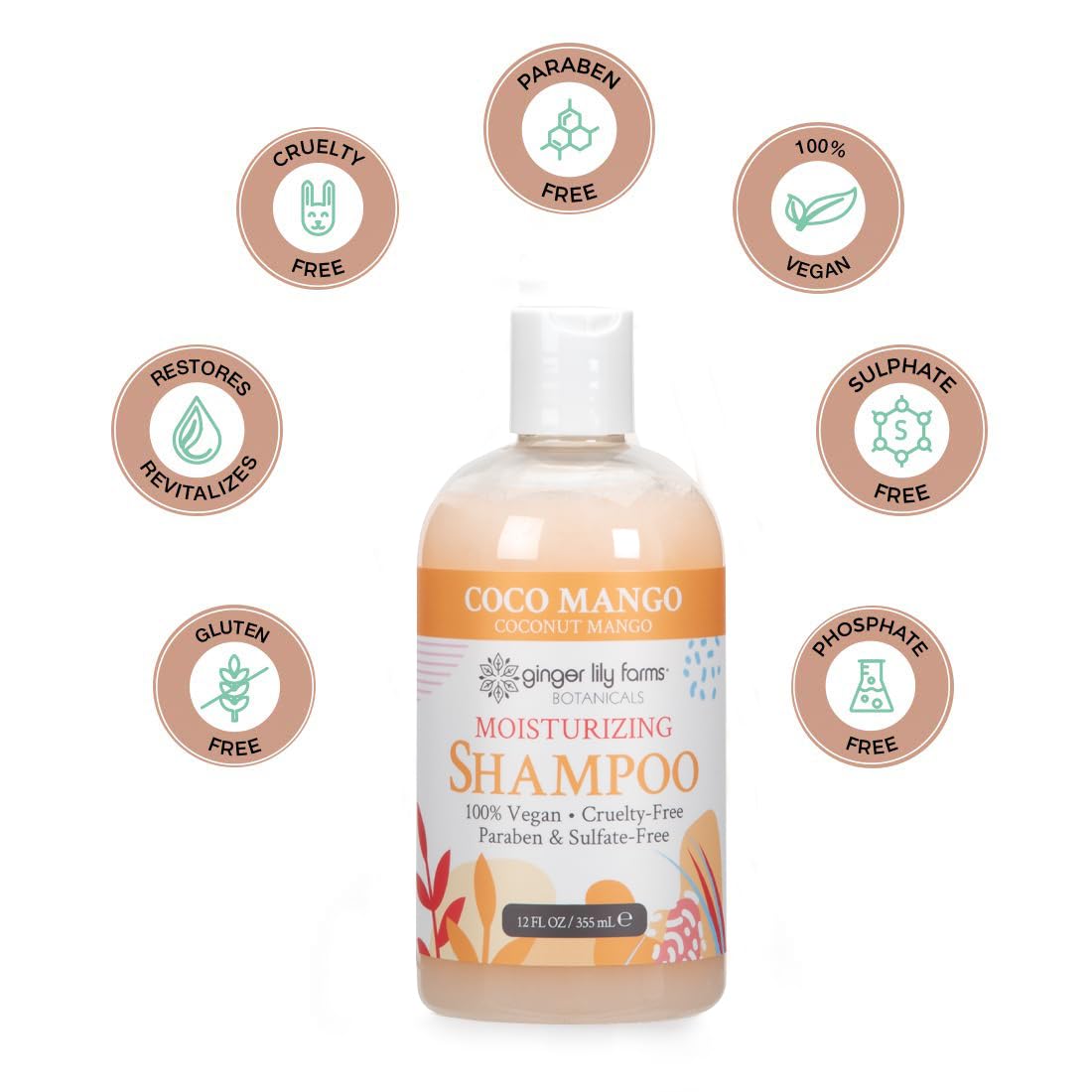Etiqueta Vegana y Cruelty-Free de Ginger Lily Farms Botanicals.