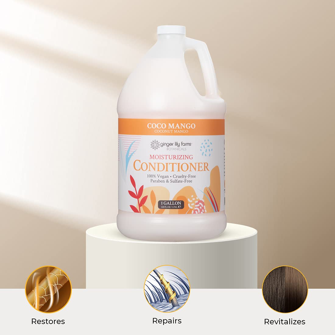 Emballage refill 3,785 L de Ginger Lily Farms Botanicals pour réduire les déchets