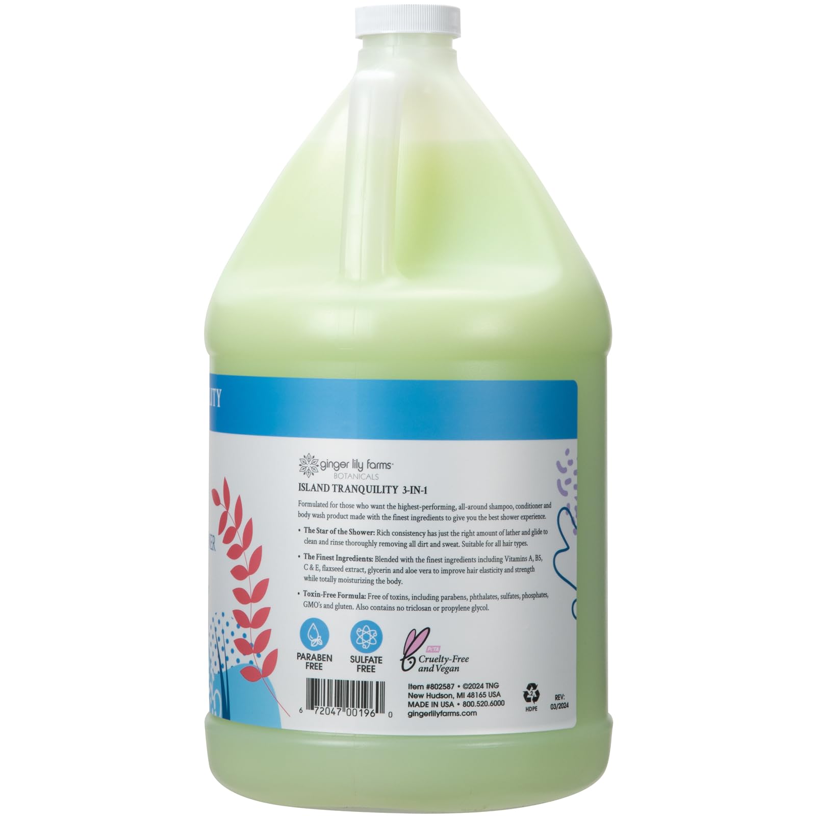 Ginger Lily Farms Botanicals Island Tranquility con aroma a te verde y citronela