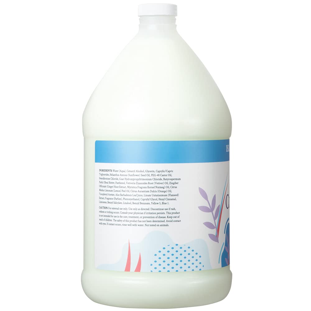 Textura cremosa del acondicionador Island Tranquility de Ginger Lily Farms para desenredar.