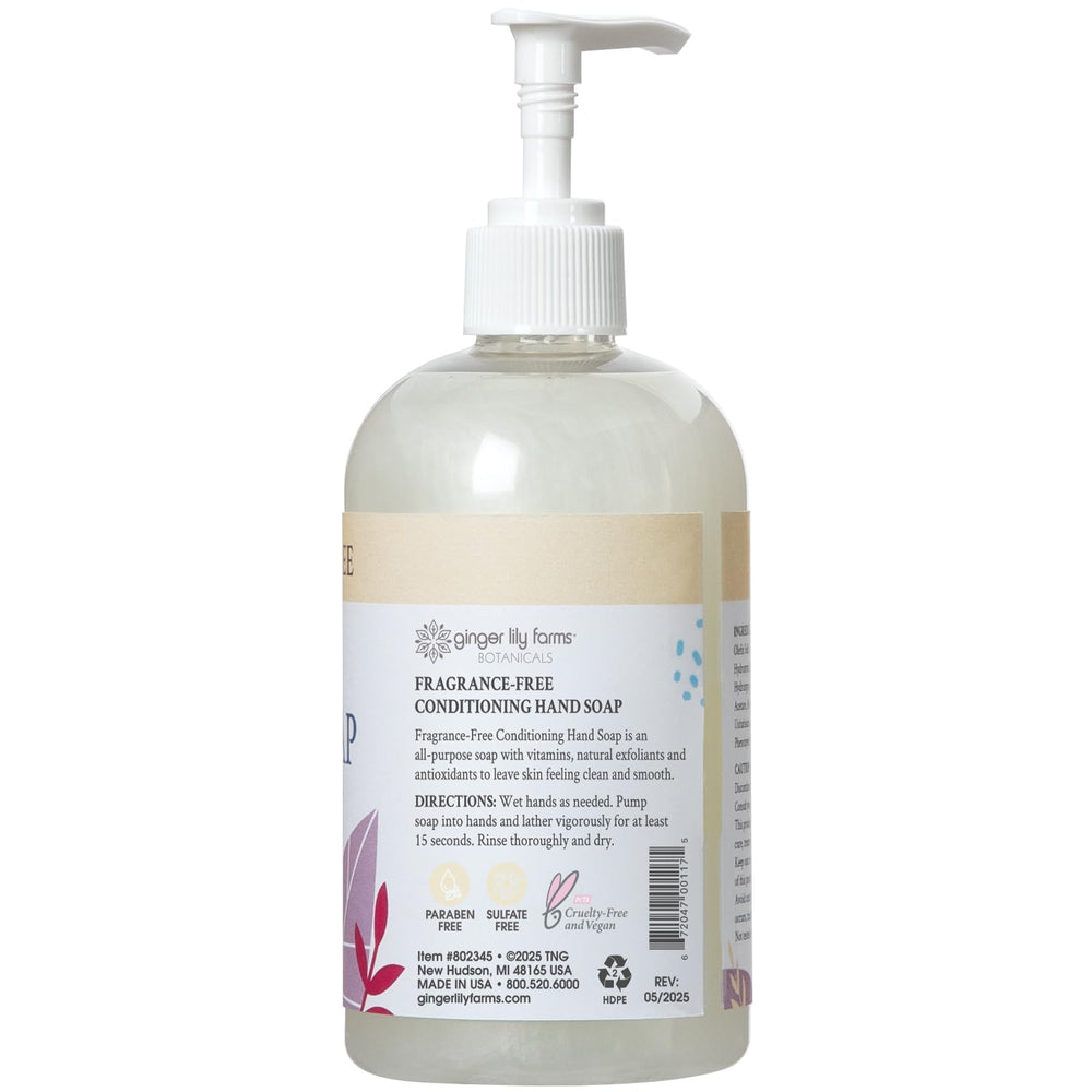 Ginger Lily Farms Jabón de Manos Universal: enriquecido con extractos naturales para cuidado suave