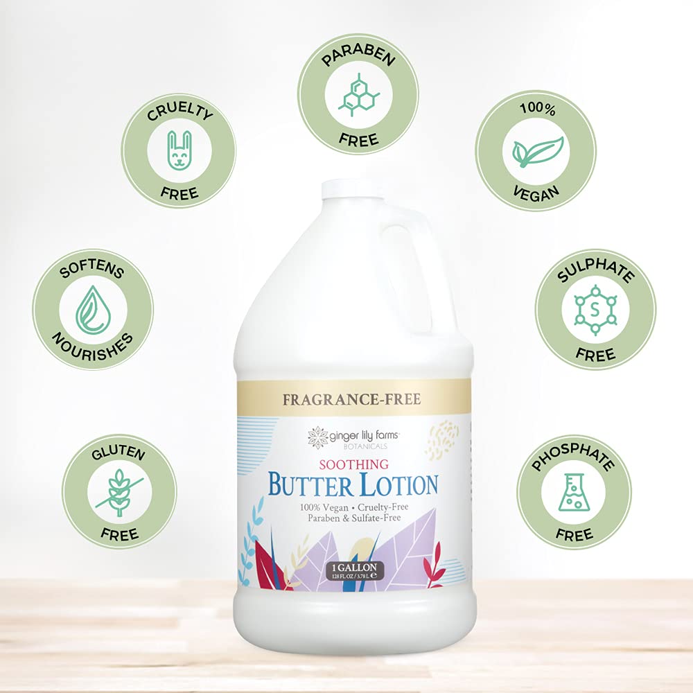 Ginger Lily Farms Botanicals Butter Lotion aplicación suave con masaje para piel suave