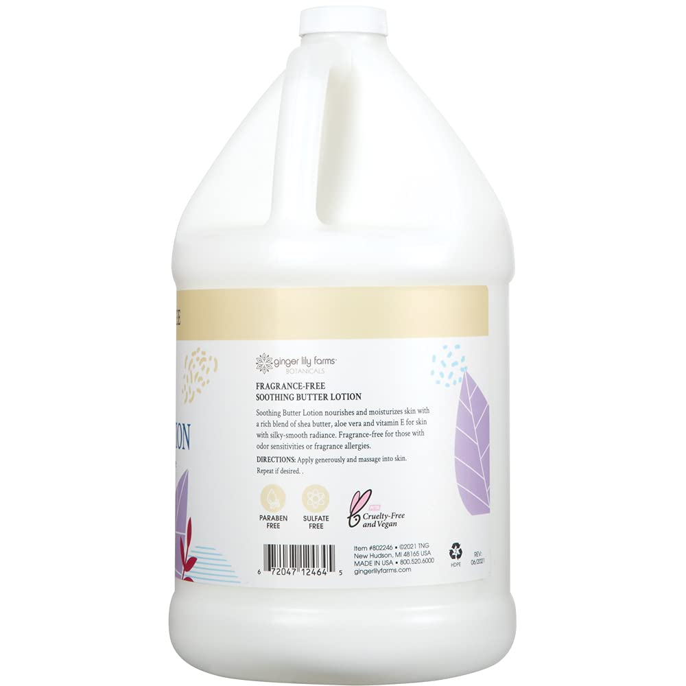 Ginger Lily Farms Botanicals Butter Lotion textura sedosa sin fragancia para piel sensible