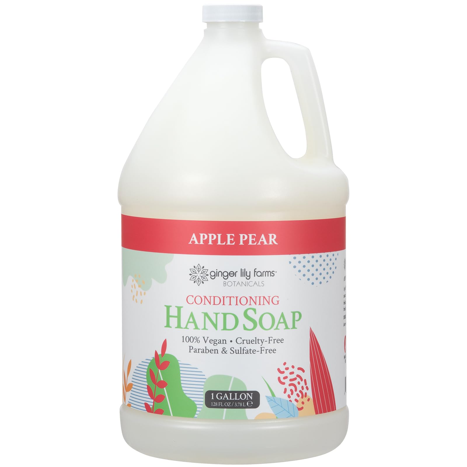 Jabón repuesto Ginger Lily Farms Botanicals, aroma manzana pera para higiene diaria.