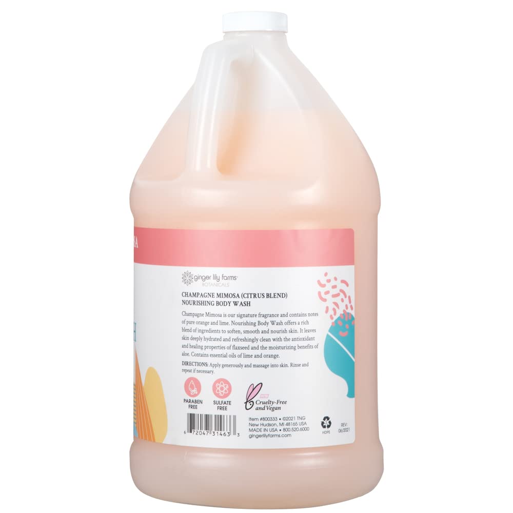 Textura cremosa de Ginger Lily Farms Botanicals genera espuma suave para la ducha.