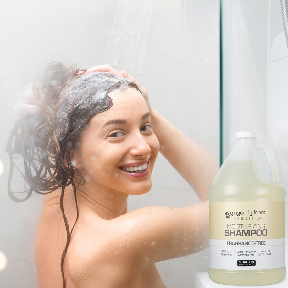 Ginger Lily Farms Champú Club & Fitness: envase recargable que reduce plástico
