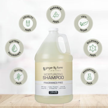 Ginger Lily Farms Champú Club & Fitness: sin fragancia para piel sensible y alergias