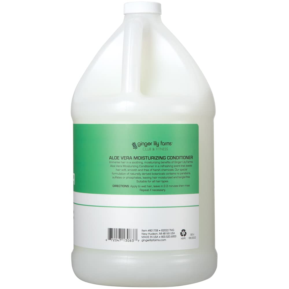 Cabello seco con brillo gracias al acondicionador Ginger Lily Farms Club y Fitness.