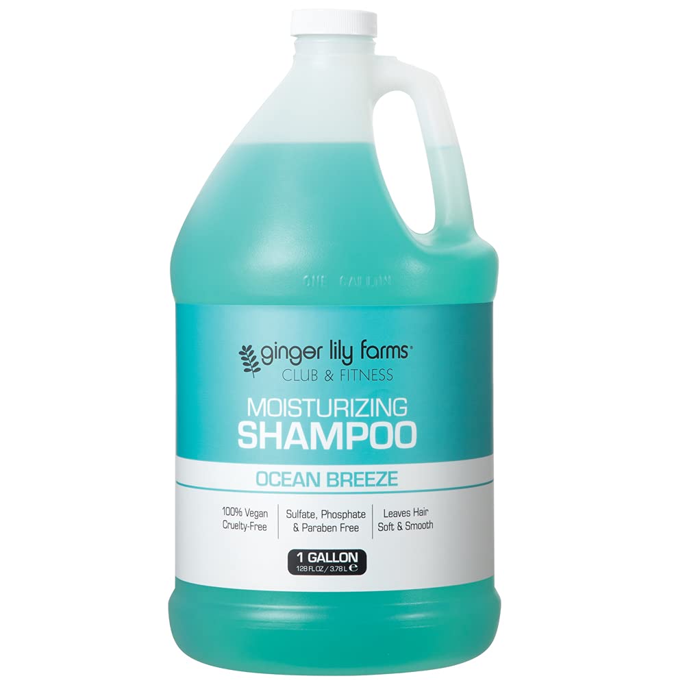 Champú hidratante Ginger Lily Farms Club & Fitness en botella para uso diario