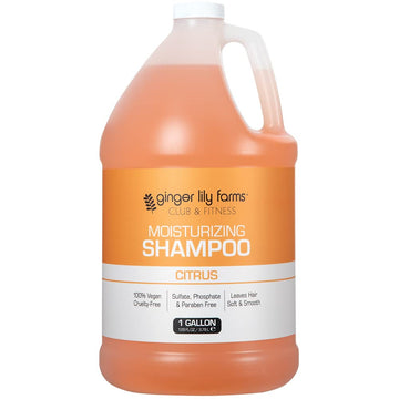 Champú Ginger Lily Farms Club & Fitness hidratante en botella para cabello suave