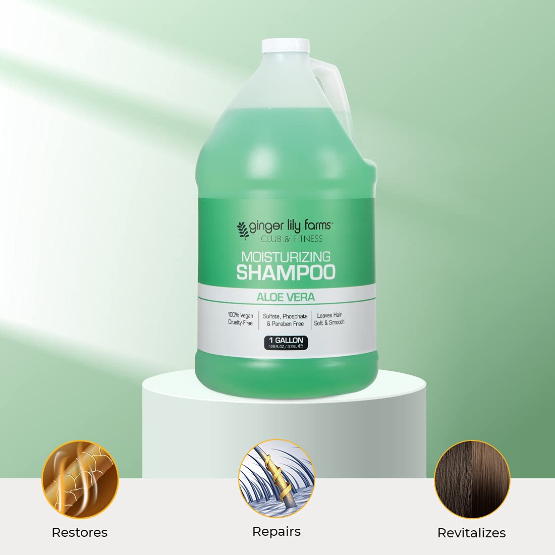 Dispensador recargable Ginger Lily Farms Club & Fitness para gimnasios