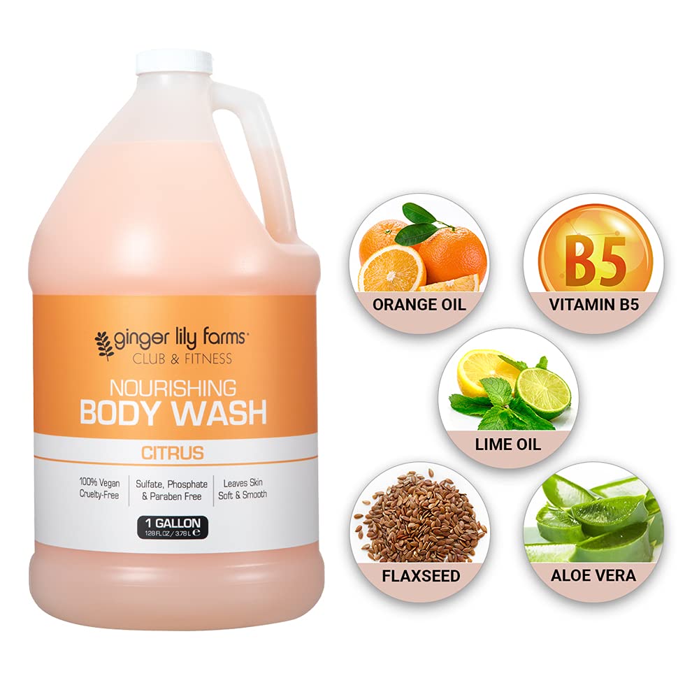 Ginger Lily Farms envase recargable de 1 galón para gimnasios
