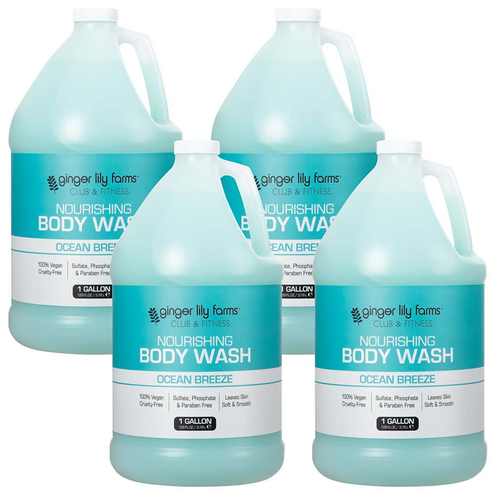 Ginger Lily Farms Club y Fitness: vertido de la botella para una limpieza suave.