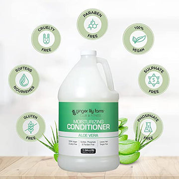 Etiqueta del producto libre de parabenos y sulfatos de Ginger Lily Farms Club y Fitness.