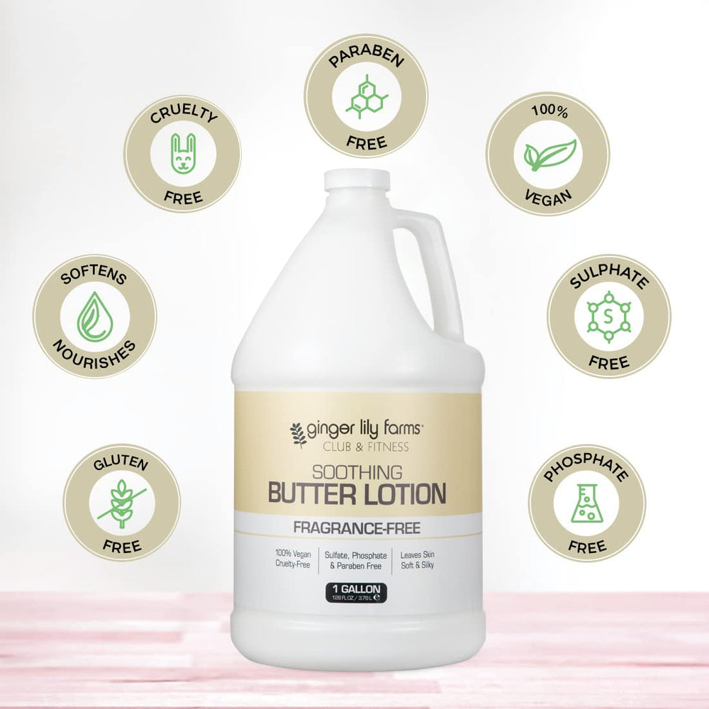 Creamy texture close-up of Ginger Lily Farms lotion shows rich hydration