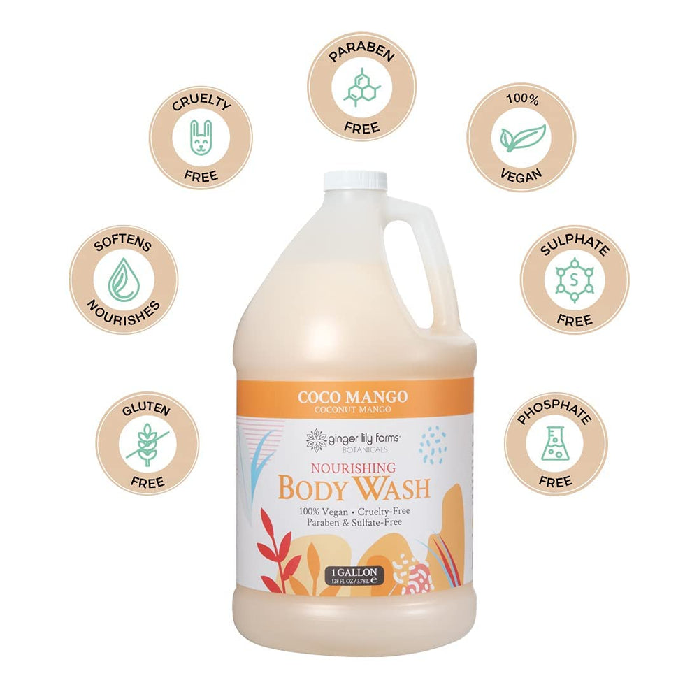 Ginger Lily Farms Coco Mango refill gallon for eco-friendly refills.