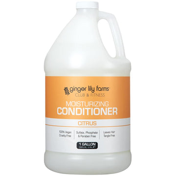 Ginger Lily Farms Club Fitness botella, hidratación suave para cabello seco.
