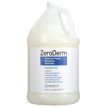 Ginger Lily Farms ZeroDerm Jabon Manos: botella de recambio de 1 galón para reducir residuos.