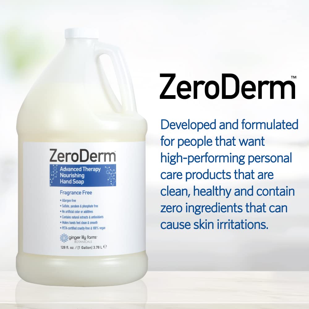 Ginger Lily Farms ZeroDerm Jabon Manos: uso en spa o gimnasio con formato seguro.
