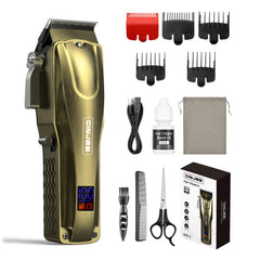 GinJee cortapelos para hombres, vista frontal sin cable y libertad de movimiento.
