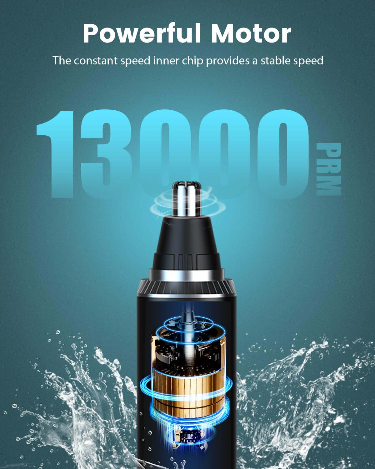 Ginity recortador nasal con cabezas intercambiables, ideal para dos usuarios.