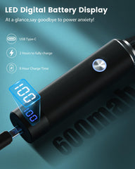 Ginity recortador nasal con pantalla LED, visualiza batería y planifica sesiones.