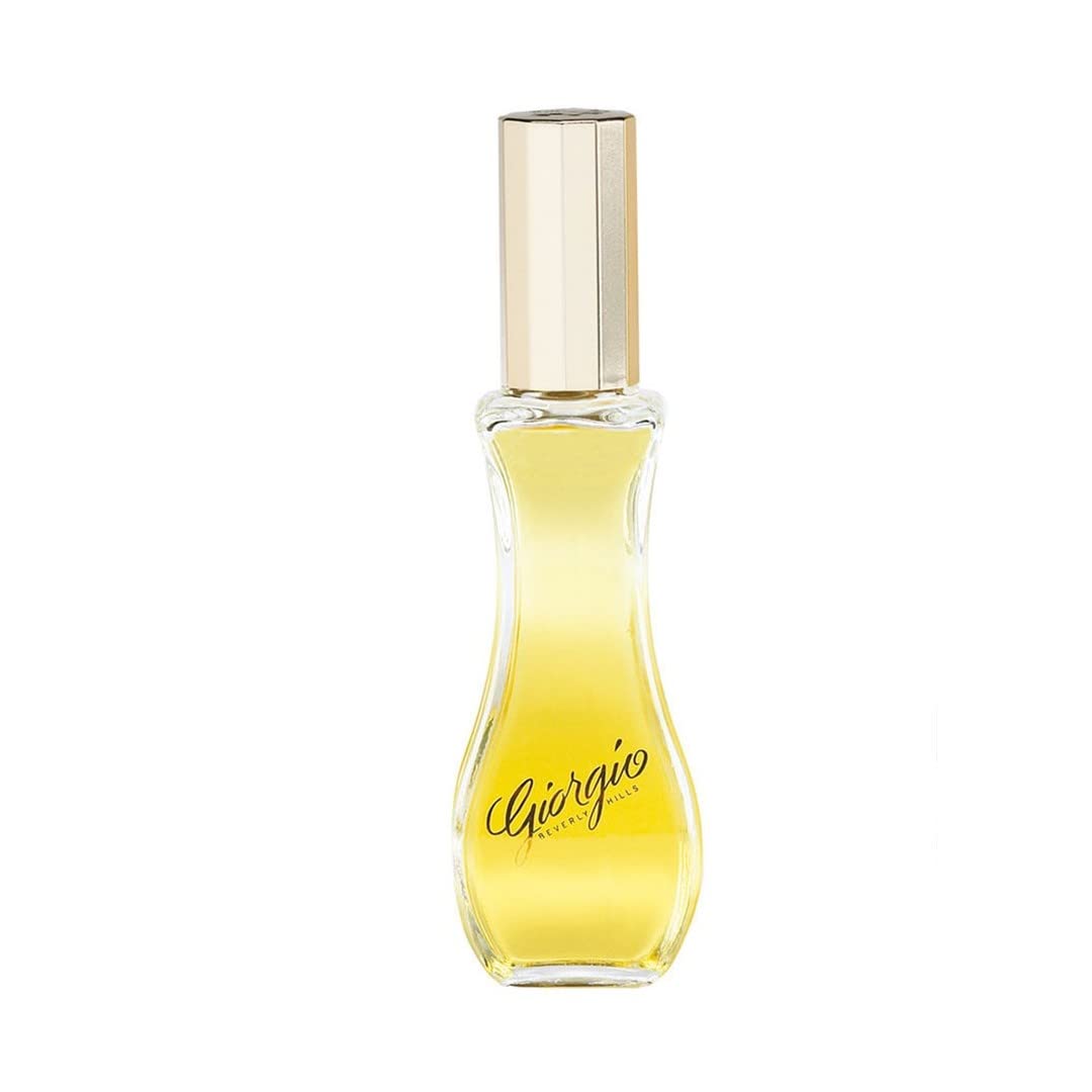 Giorgio Beverly Hills For Women, primer plano del frasco, diseño elegante.