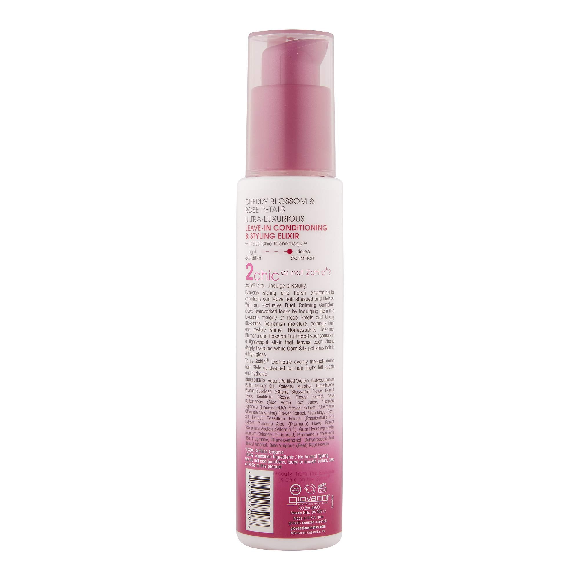 GIOVANNI 2chic crema sin enjuague deja textura suave