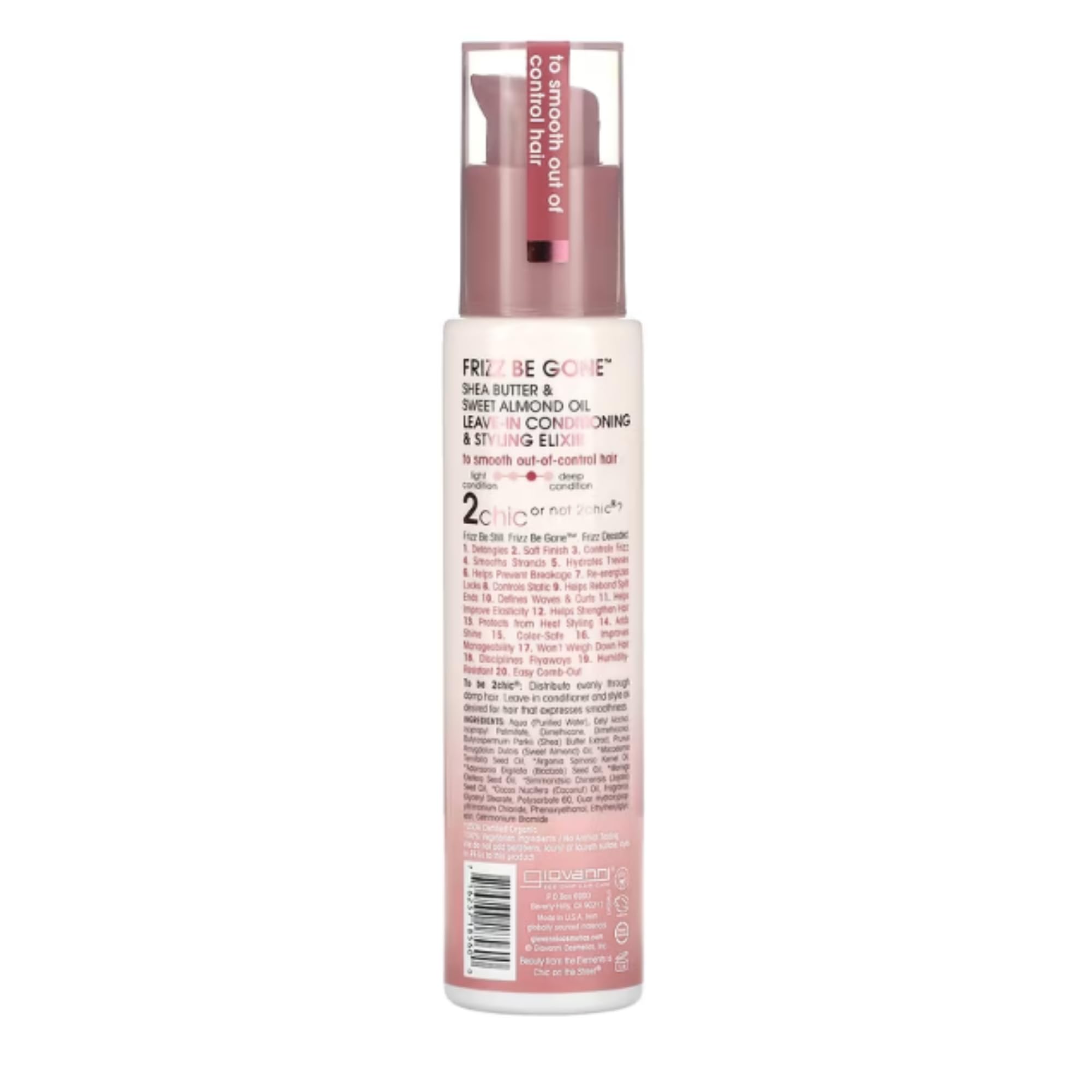 Aplicación en cabello húmedo con elixir de Giovanni 2chic para control del encrespamiento